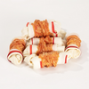 Pet Chews Chicken Wrap Knotted Rawhide Bones for Dog