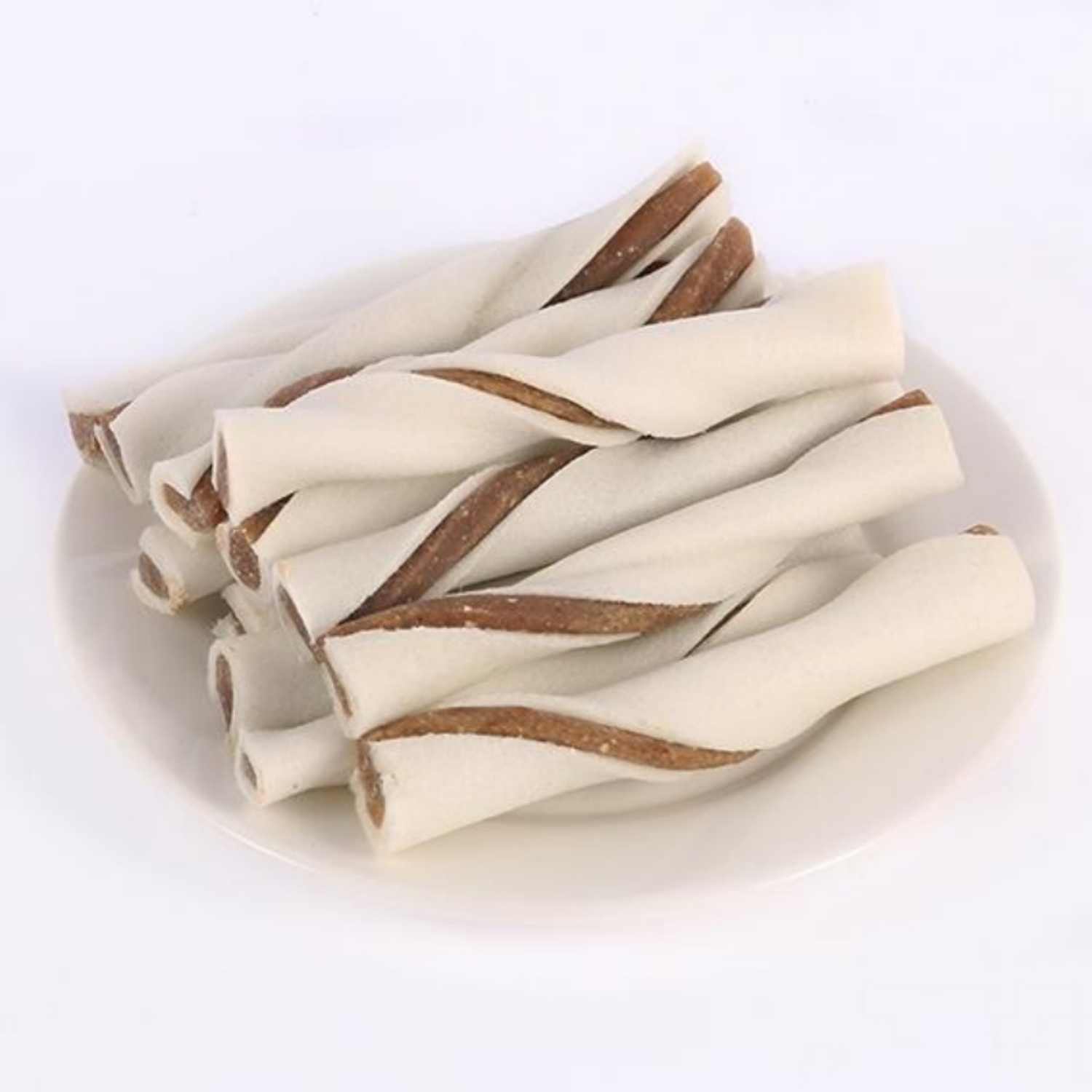 Human Grade Beef and Rawhide Twisted Sticks for Dog