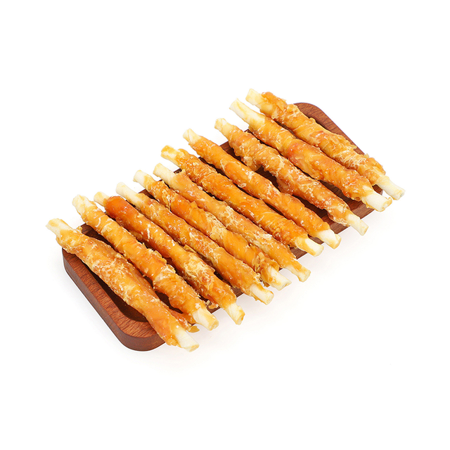 Pet Treats Chicken Wrap Rawhide Twist for Dog